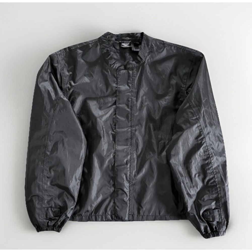 Harley Davidson Windbreaker Jacket‎ Mens XL Black Zip Motorcycle Raincoat Base